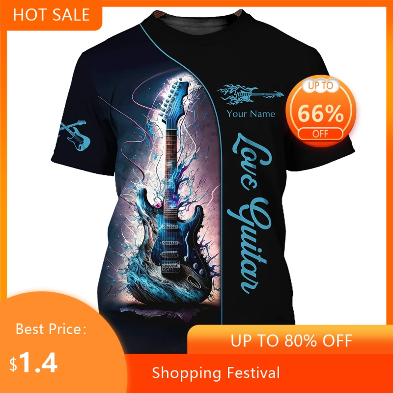 Musical Instrument Name - Fashion Guitar Bass 3D Print T