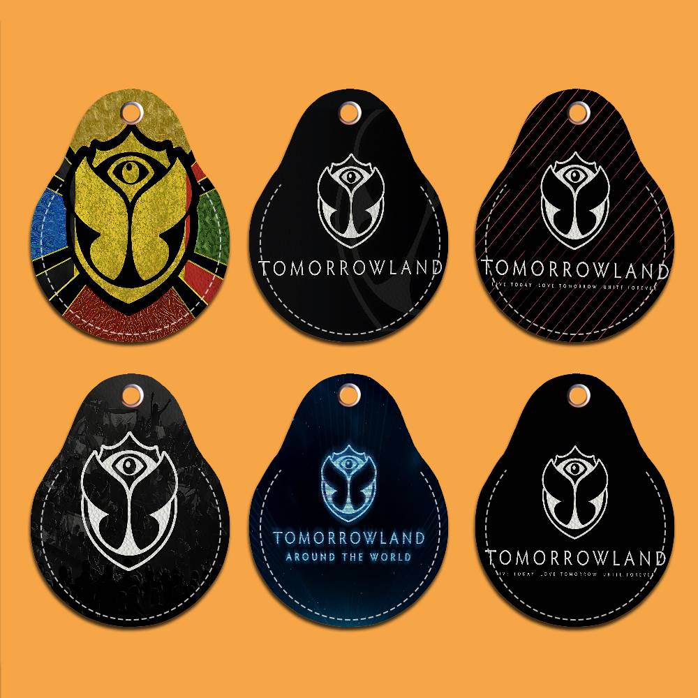 Cajon Musical Instrument - T-Tomorrowland Music Logo Round Keychains For