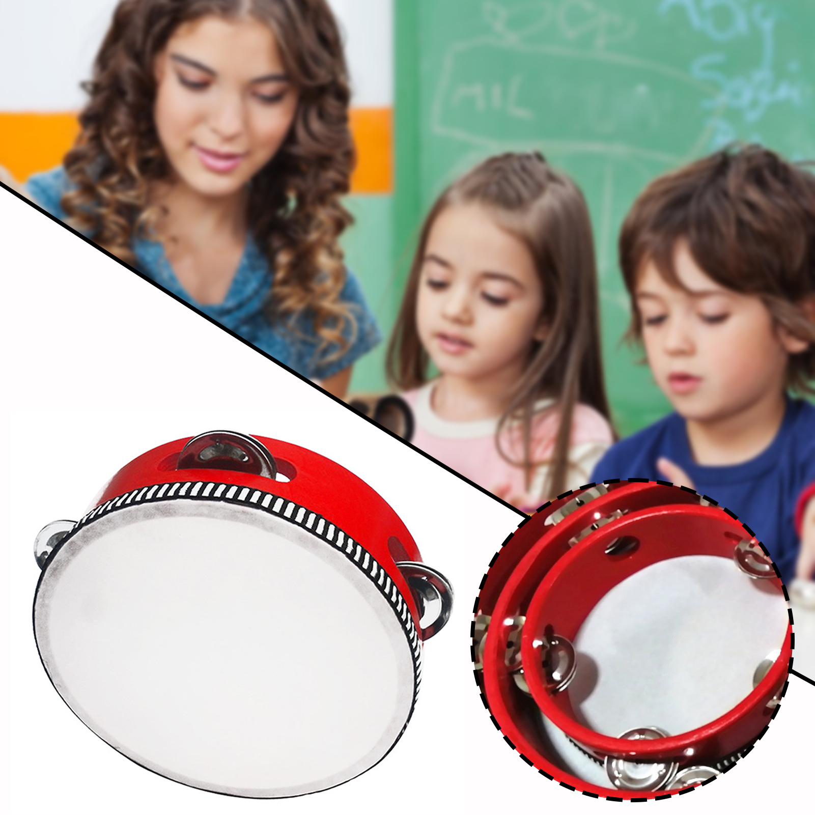 Tambourines For Children Porta - مراجعة Musical Instrument Lute وسعره