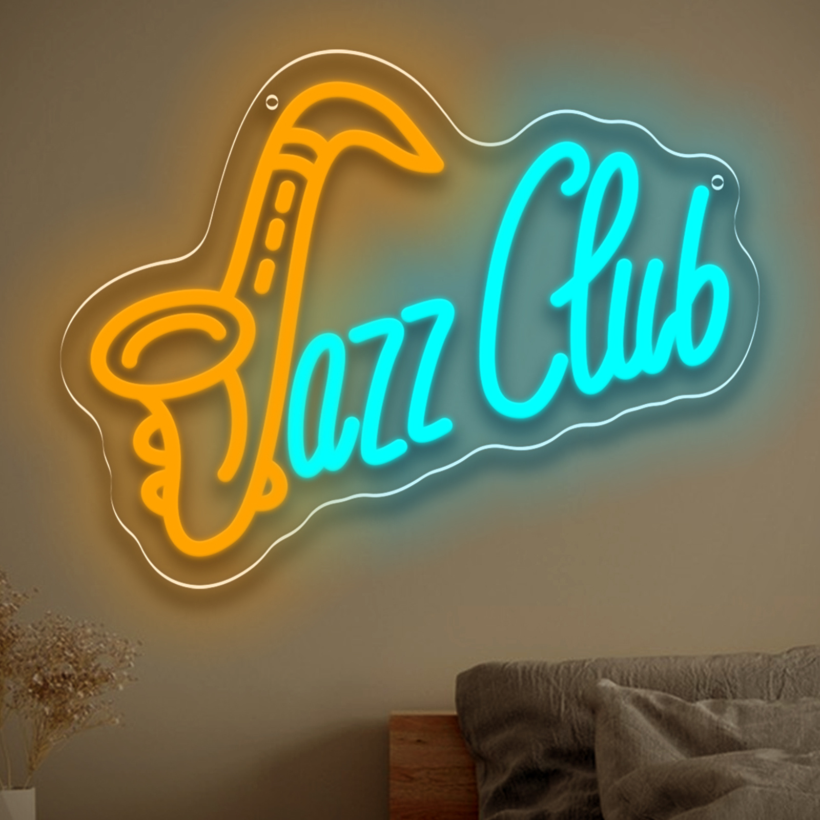 Jazz Club LED Neon Sign Saxoph - مراجعة Musical Instrument Sign وسعره
