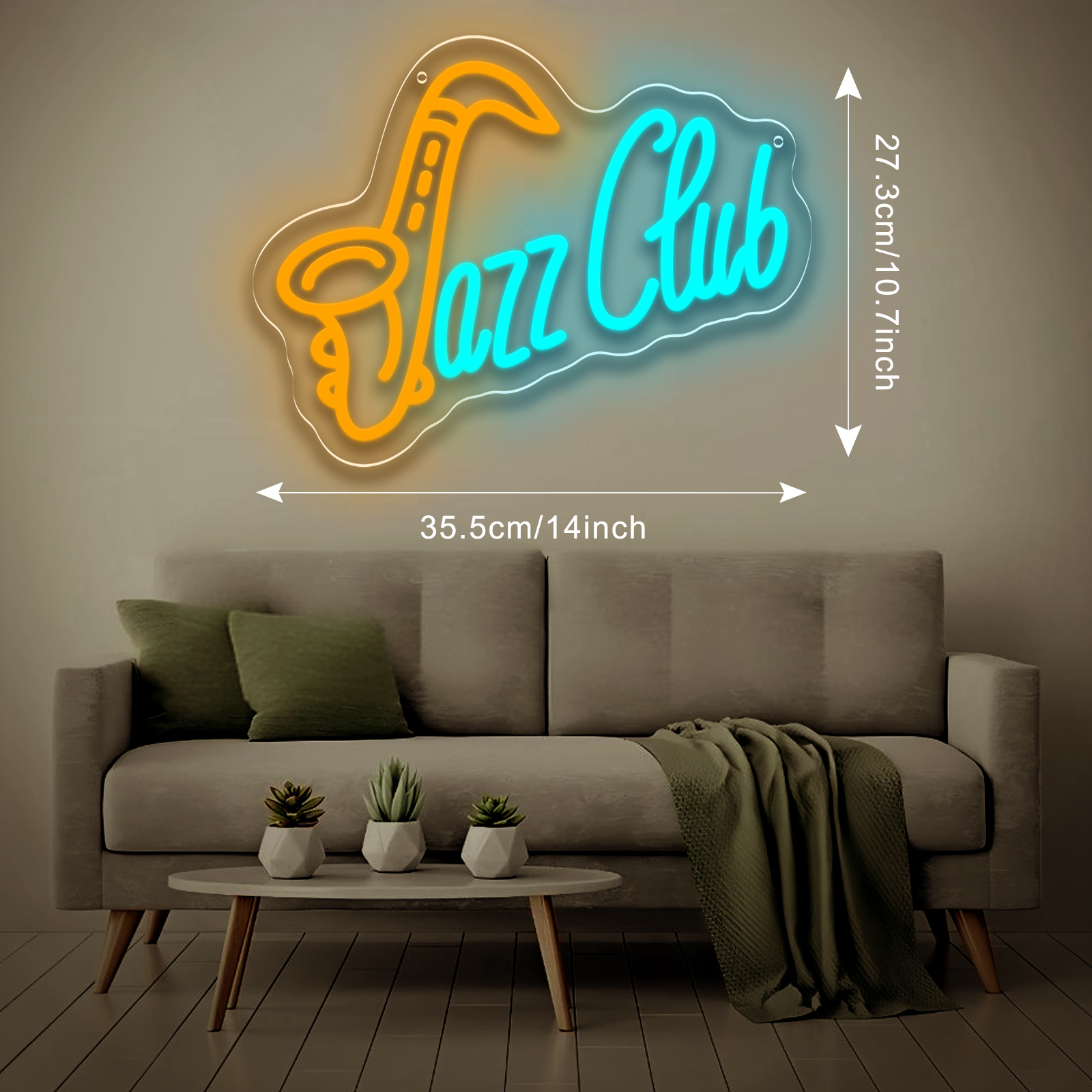 Jazz Club LED Neon Sign Saxoph - مراجعة Musical Instrument Sign وسعره
