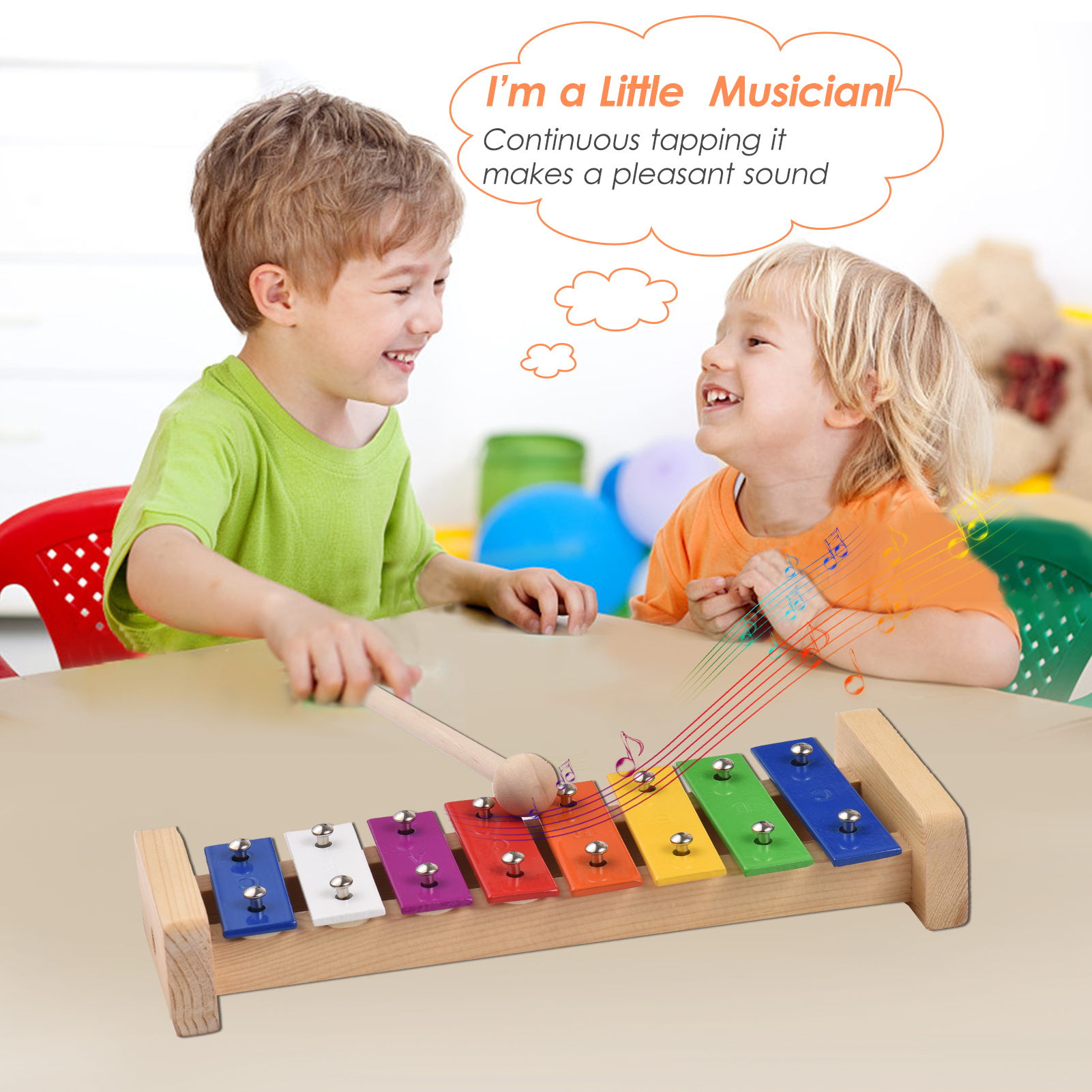 8 Keys Compact Size Xylophone  - مراجعة Musical Instrument Project وسعره