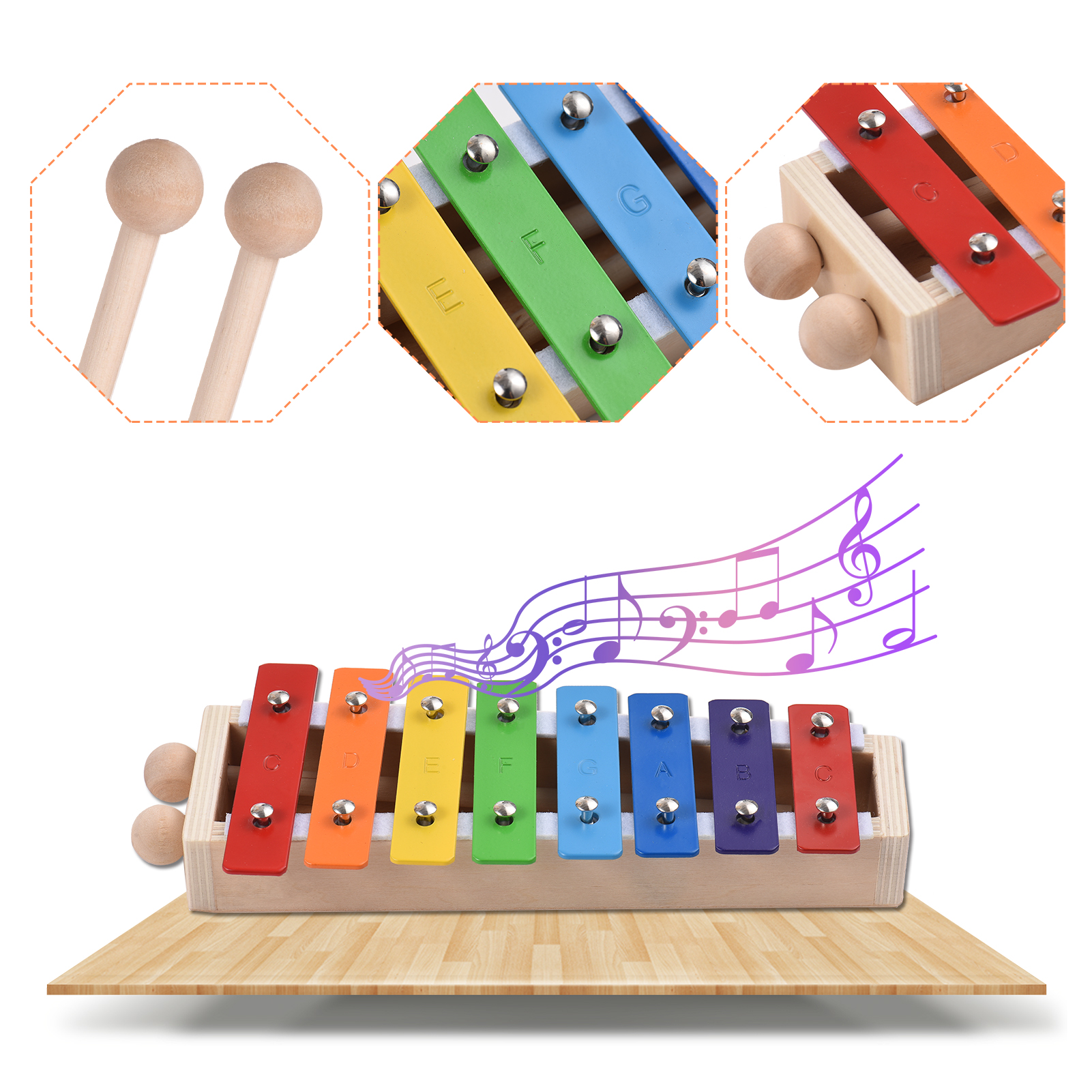 8 Keys Compact Size Xylophone  - مراجعة Musical Instrument Project وسعره