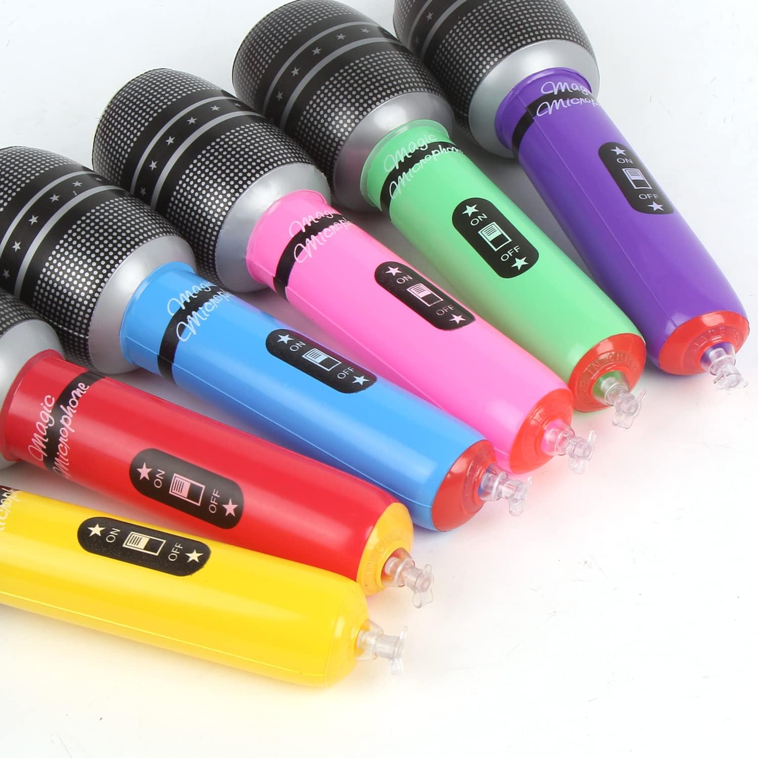 4pcs Inflatable Microphones Ra - مراجعة Musical Instrument You Blow Into وسعره