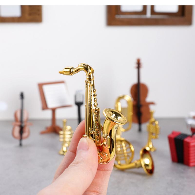 1Set Home Decor Toy 1:12 Dollh - مراجعة Musical Instrument Project وسعره