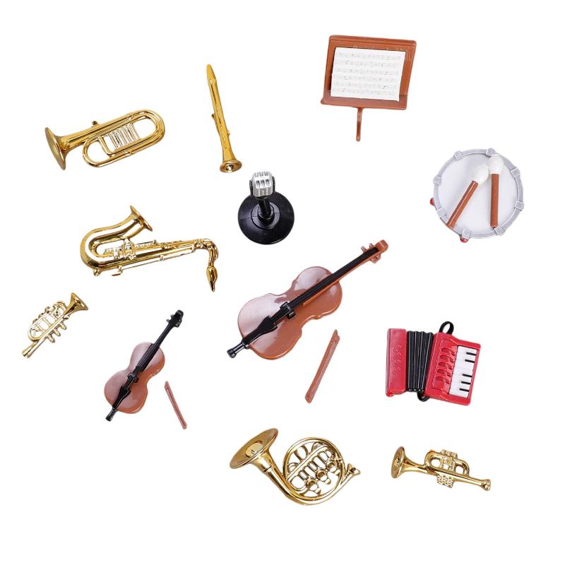 1Set Home Decor Toy 1:12 Dollh - مراجعة Musical Instrument Project وسعره