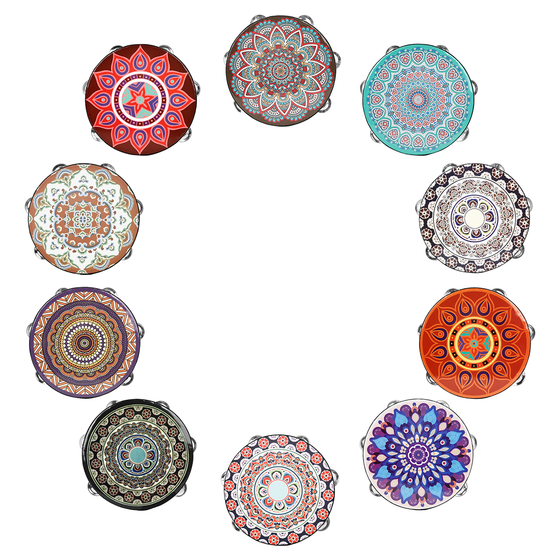 IRIN 8 Inch Tambourine Handbel - مراجعة Musical Instrument Lute وسعره