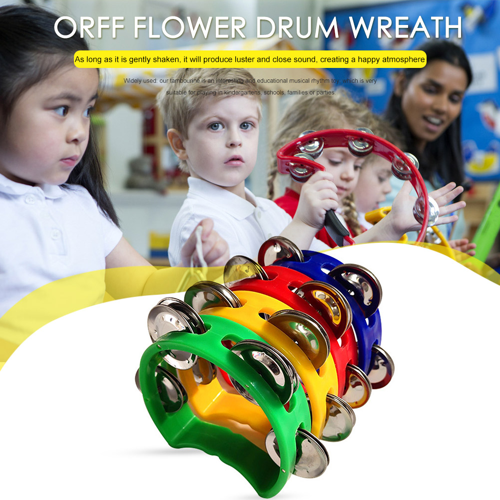 4pcs Tambourine Jingles Rattle - مراجعة Musical Instrument All وسعره