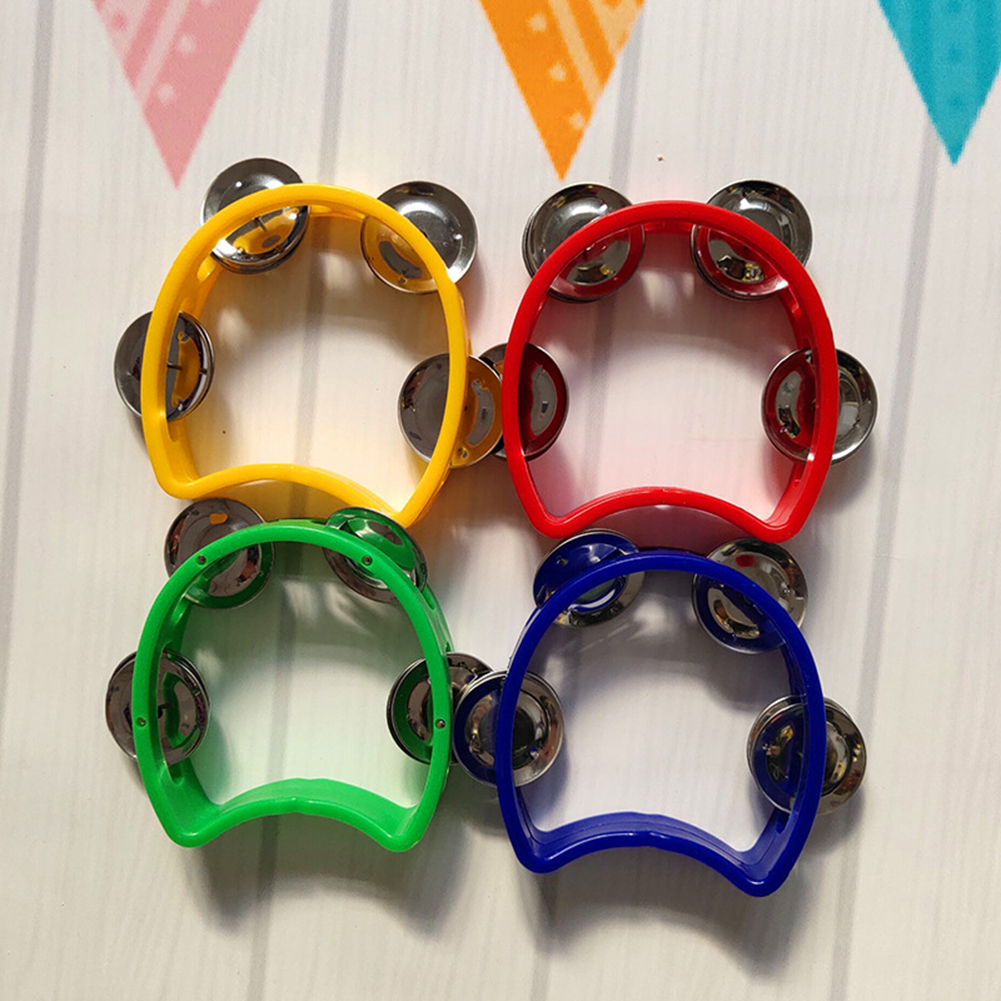 4pcs Tambourine Jingles Rattle - مراجعة Musical Instrument All وسعره