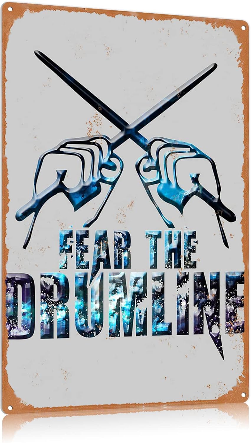 Drum Metal Tin Signs Fear The  - مراجعة Musical Instrument Sign وسعره