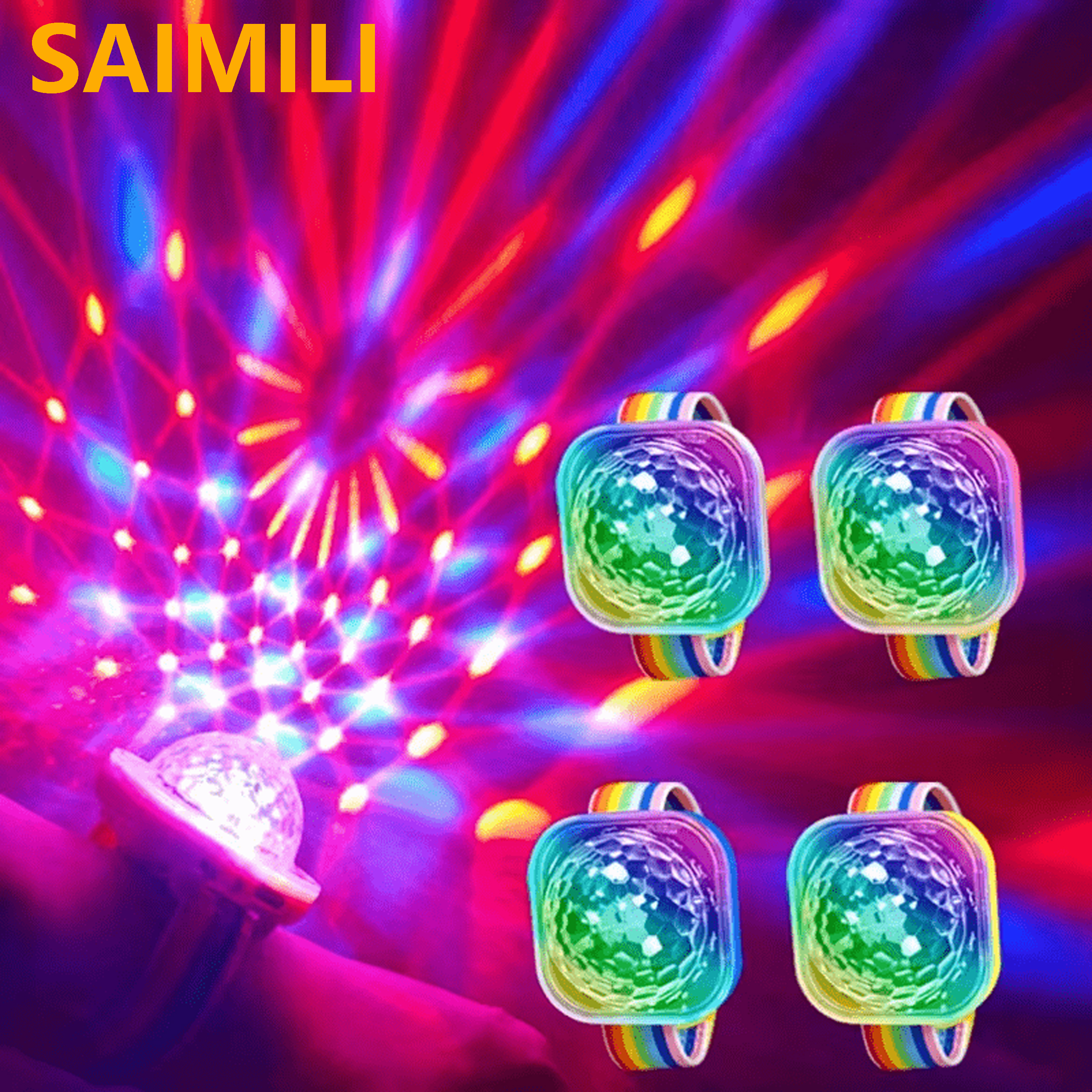 LED Rainbow Wrist Party DJ Lig - مراجعة Musical Instrument Project وسعره