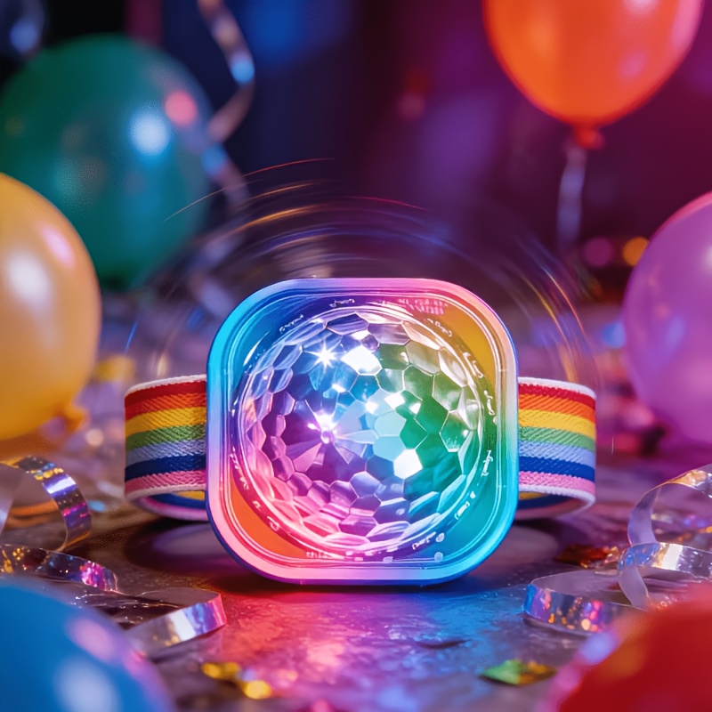 LED Rainbow Wrist Party DJ Lig - مراجعة Musical Instrument Project وسعره