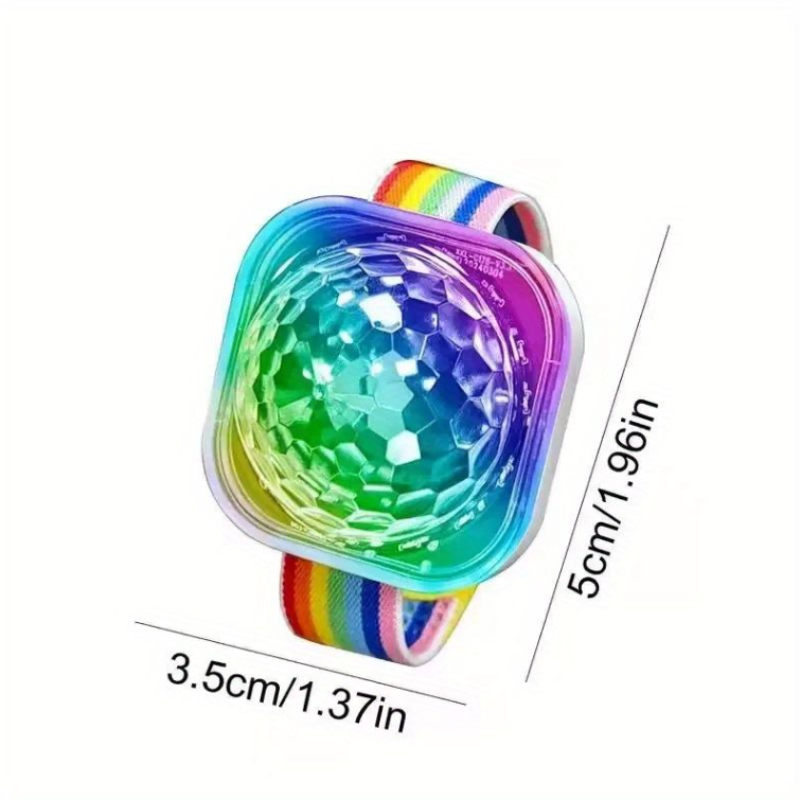 LED Rainbow Wrist Party DJ Lig - مراجعة Musical Instrument Project وسعره