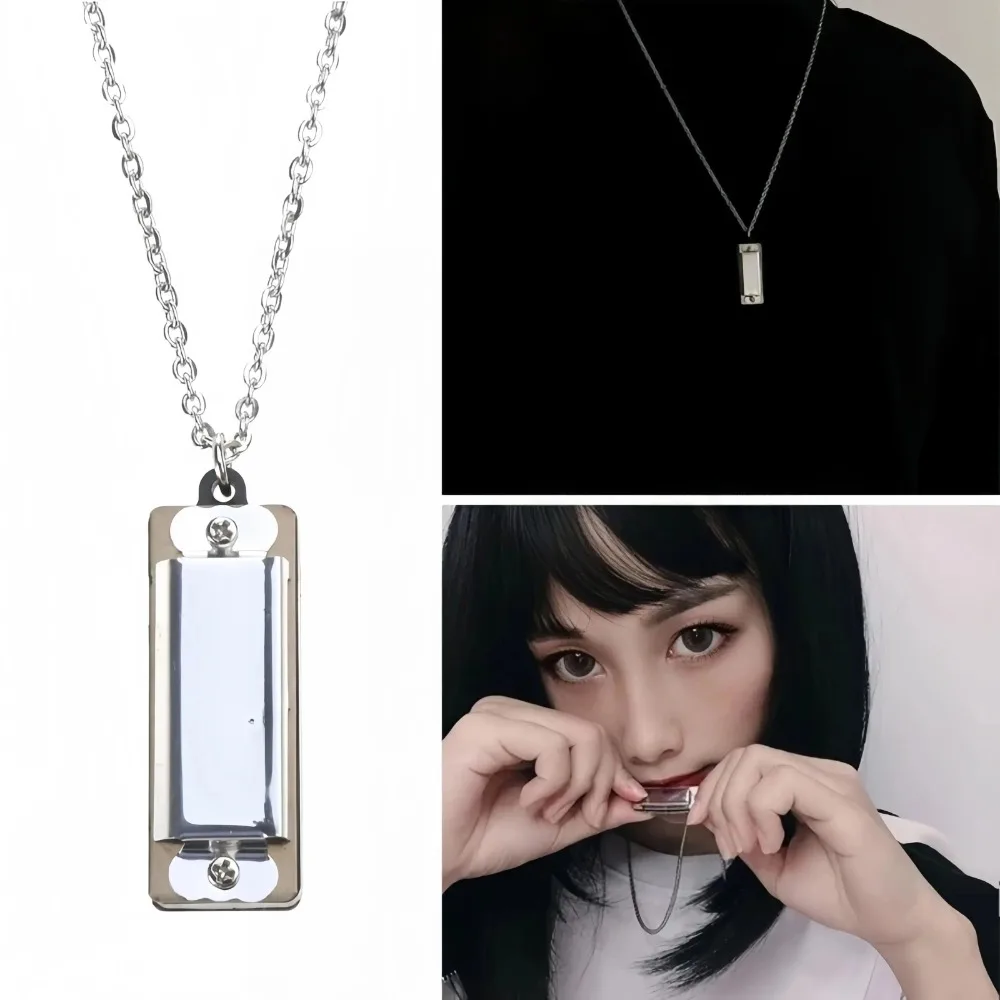 Mini Harmonica Necklace Men an - مراجعة Musical Instrument You Blow Into وسعره