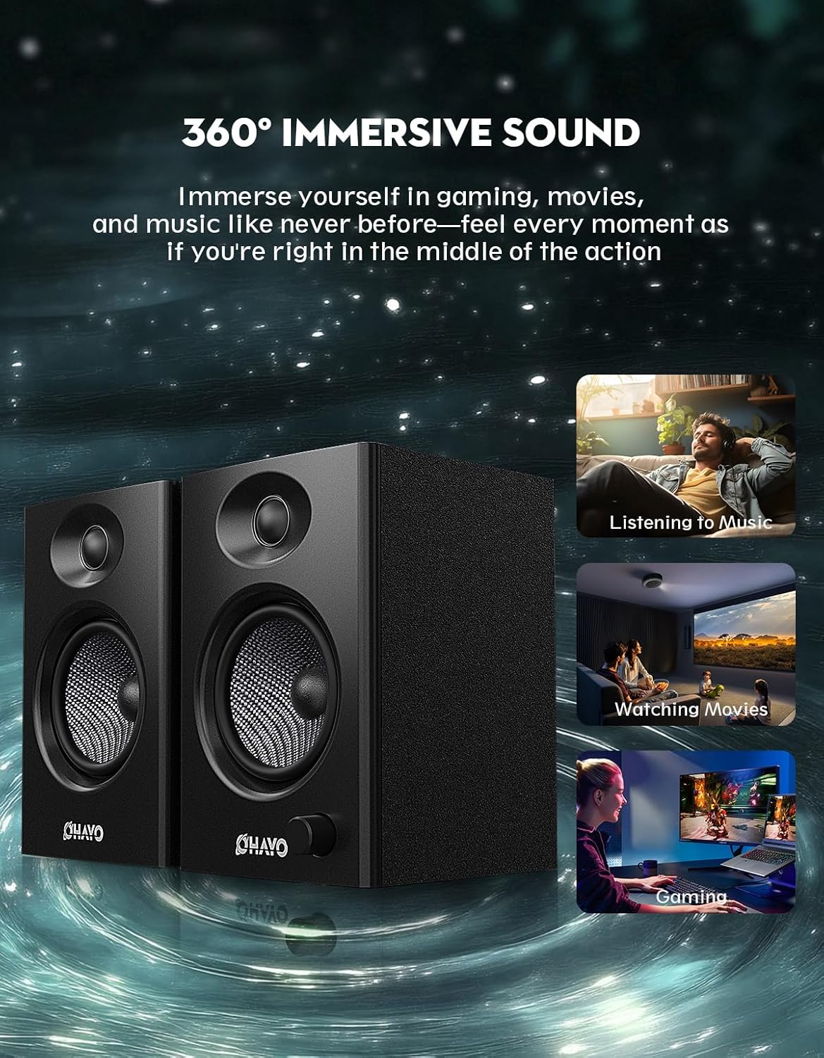 OHAYO 60W Computer Speakers fo - مراجعة Musical Instrument Vector وسعره