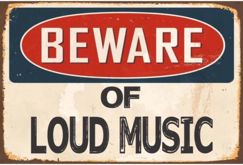 Metal Sign Plate Beware Loud M - مراجعة Musical Instrument Sign وسعره