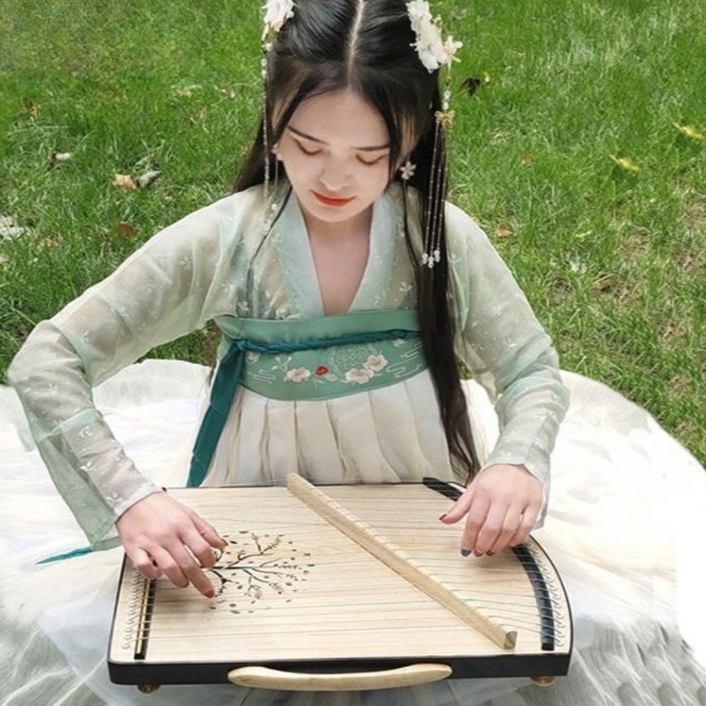 Wooden 21-string Mini Guzheng  - مراجعة Musical Instrument Lute وسعره