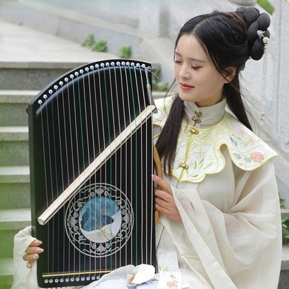 Wooden 21-string Mini Guzheng  - مراجعة Musical Instrument Lute وسعره