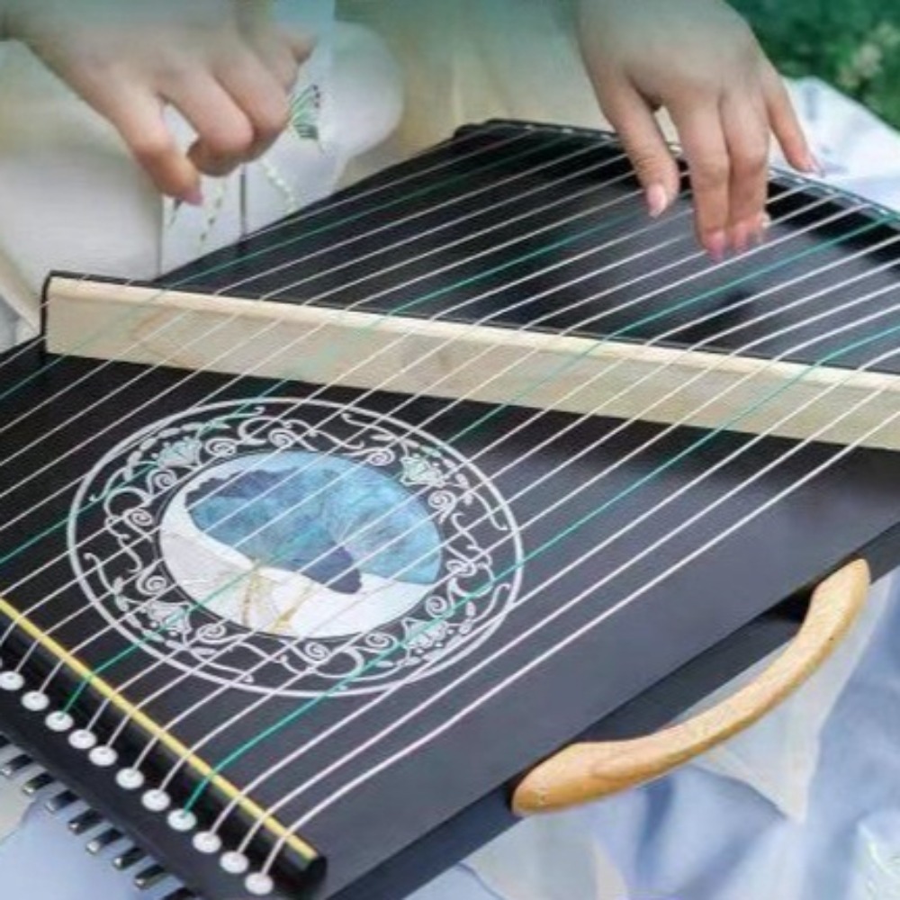 Wooden 21-string Mini Guzheng  - مراجعة Musical Instrument Lute وسعره