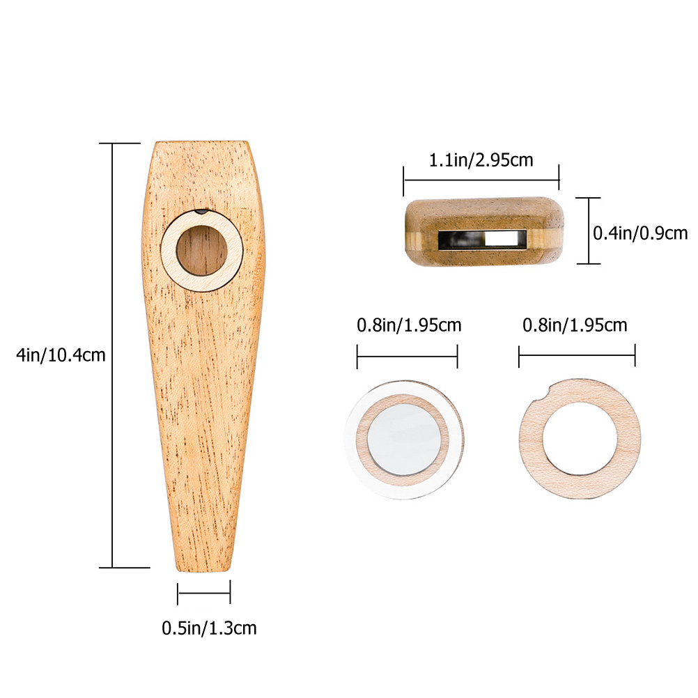 1Set Wooden Kazoo Musical Inst - مراجعة Musical Instrument All وسعره