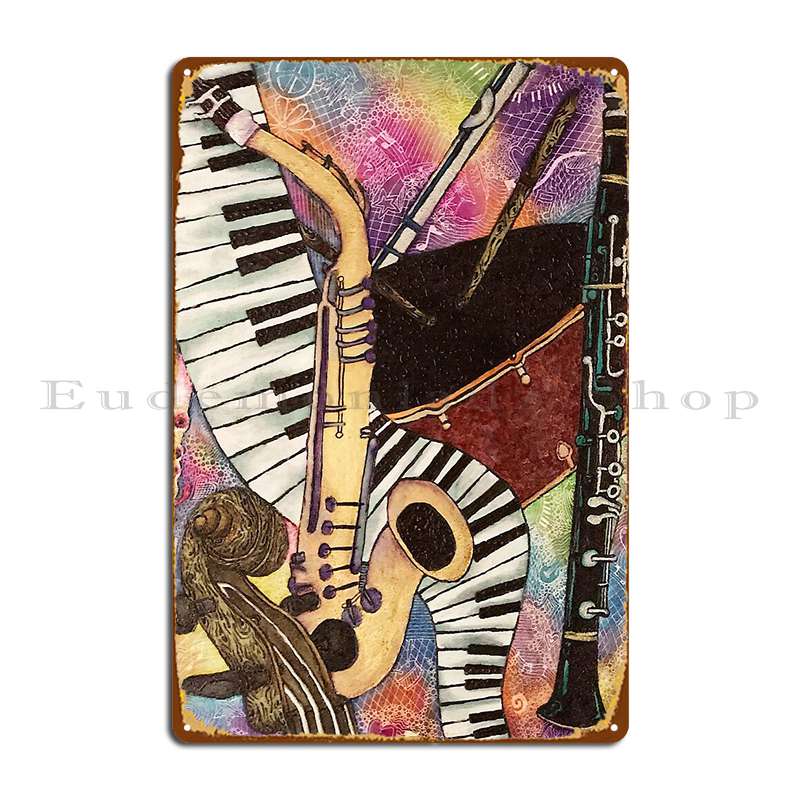 Musical Instruments Metal Plaq - مراجعة Musical Instrument Sign وسعره