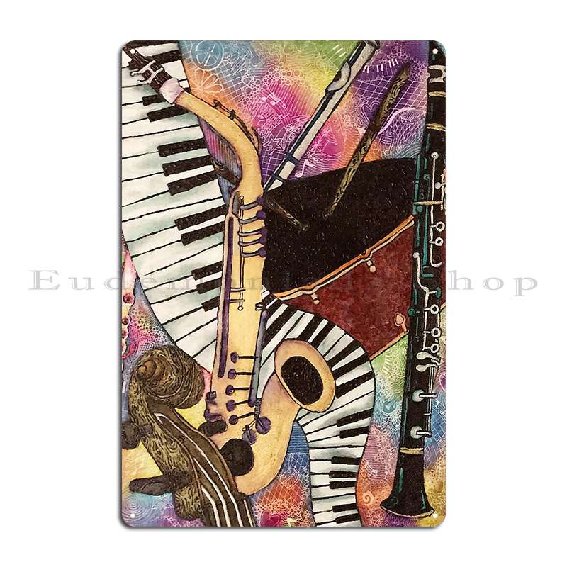 Musical Instruments Metal Plaq - مراجعة Musical Instrument Sign وسعره